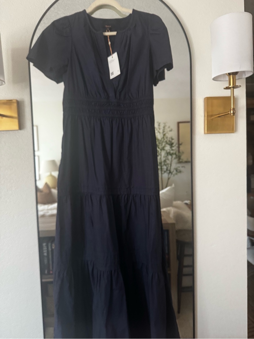 Quince 100% cotton navy Maxi Dress